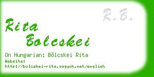 rita bolcskei business card